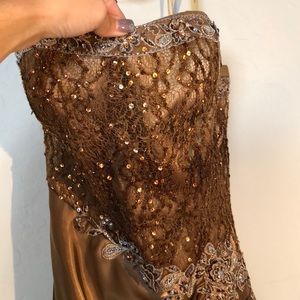 Bronze prom dress